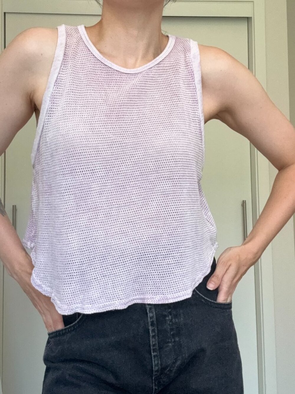 Urban Outfitters Pins and Needles Lavender Purple Mesh Tank Top